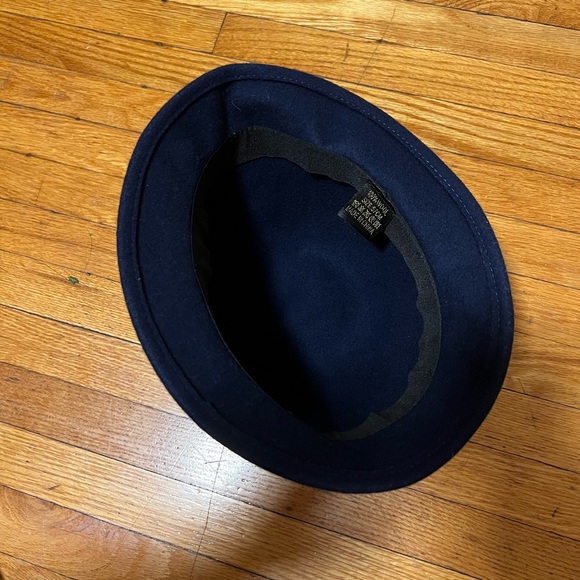 Navy Blue 100% Wool Fedora Hat • Purchased in Oxford, UK - Picture 3 of 4